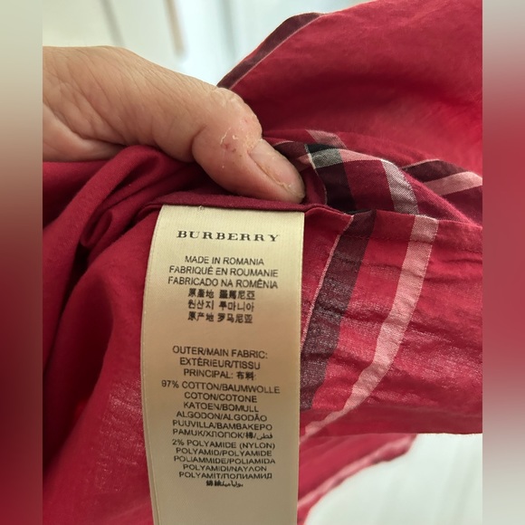 Burberry Brit Pink Plaid Shirt (authentic) - Picture 4 of 5